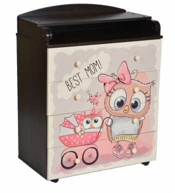 Пеленальный комод Антел Lilu 6 — Венге/Слоновая кость