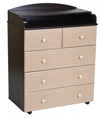 Пеленальный комод Антел Ульяна (6) 800/5 МДФ — Венге/Слоновая кость