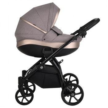 Коляска 3 в 1 Tutis Nanni (2023) — Песочный + Кожа Gold