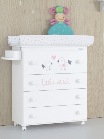 Комод пеленальный Micuna Little Chick B-947 — White/Pink
