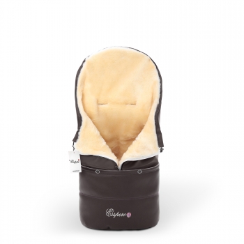 Конверт в коляску Esspero Transformer Lux (натуральная 100% шерсть) — Chocolat