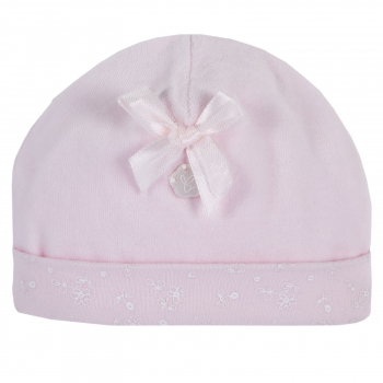 Шапка Chicco для девочек, с бантиком, цвет розовый