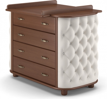 Детский пеленальный комод Gandylyan "Тиффани" — орех (стразы)