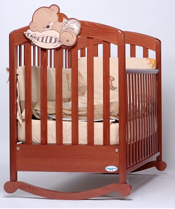 Детская кроватка-качалка Baby Italia Leo — Вишня (Ciliegio)