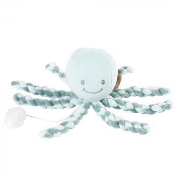 Мягкая музыкальная игрушка Nattou Soft Toy Lapidou Octopus — Coppergreen/Mint