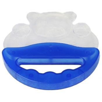 Прорезыватель-погремушка с ручкой Farlin — Мишка синий