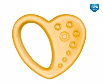 Прорезыватель водный охлаждающий Canpol Сердце арт. 2/294, 0+ мес. — желтый