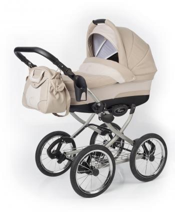 Коляска для новорожденных Esspero Classic (шасси Grey) — Khakki Beige