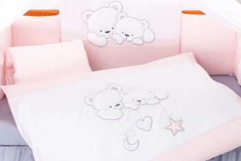 Комплект постельного белья Lepre Sweet Bears 6 предметов (125*65) — Розовый