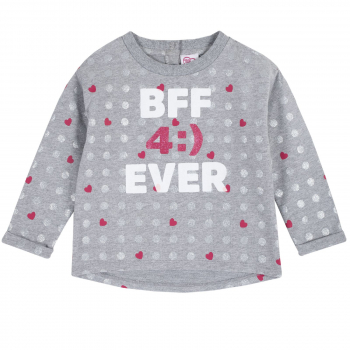 Свитшот Chicco для девочек, цвет серый — Серый, р.122