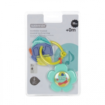 Прорезыватель Suavinex музыкальный от 0мес. — зеленый