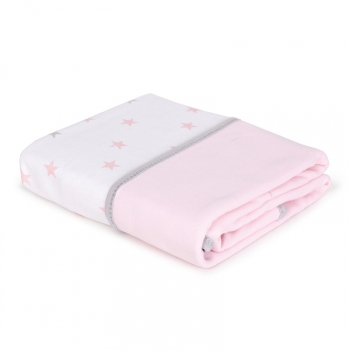 Плед Ceba Baby 90х100 см — Medium Stars & Pink W-817-083-081-1