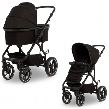 Коляска 2 в 1 Moon Nuova — Black (201) 2020