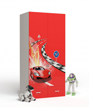 Шкаф 2х дверный ABC-KING FORMULA — красный