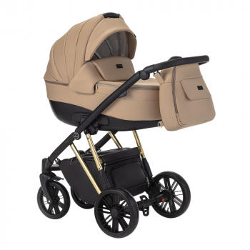 Коляска 3 в 1 DeLorean Premium — Beige Silk
