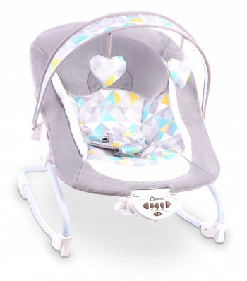 Шезлонг баунсер Lionelo Zoe — серый