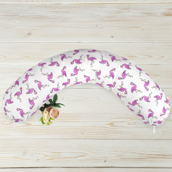 Подушка для беременных Amarobaby 170х25 фламинго