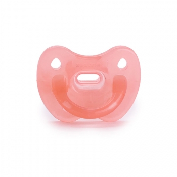 Пустышка Suavinex от 6-18мес, анатомич.силикон "Basic" — розовый