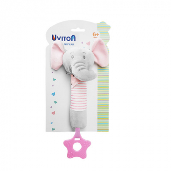 Игрушка-пищалка Uviton Слоник арт. 0128 — Розовый