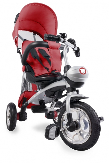 Трехколесный велосипед-беговел 2 в 1 Lionelo Tim Plus — красный