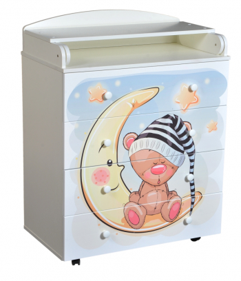 Пеленальный комод КЕДР Fantasia Moon — Белый