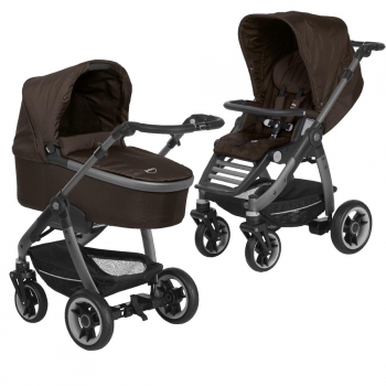 Коляска 2 в 1 Teutonia Cosmo V4 (шасси Graphite) —  6110 Truffle
