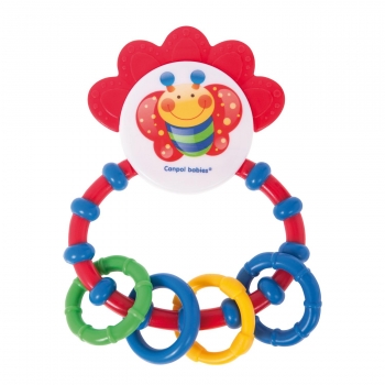 Погремушка-прорезыватель Canpol Happy garden — красный