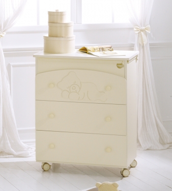 Комод пеленальный с ванночкой Baby Expert Baby Coccolo — крем