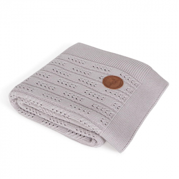 Плед Ceba Baby 90*90 вязаный Herringbone — grey W-812-109-260