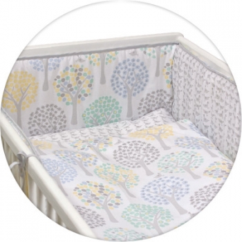 Постельное бельё Ceba Baby с принтом 3 предмета — Magic Tree Blue Lux