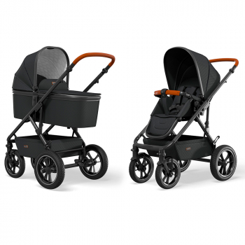 Коляска 2 в 1 Moon Nuova Air — Black (301) 2021