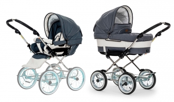 Коляска 2 в 1 Emmaljunga Mondial De Luxe (шасси Classic Chrome) — Grey