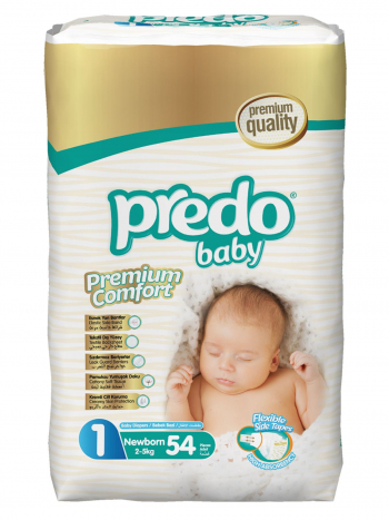 Подгузники Predo Baby Преимущественная пачка (54 шт.) № 1 (2-5 кг) новорожденный