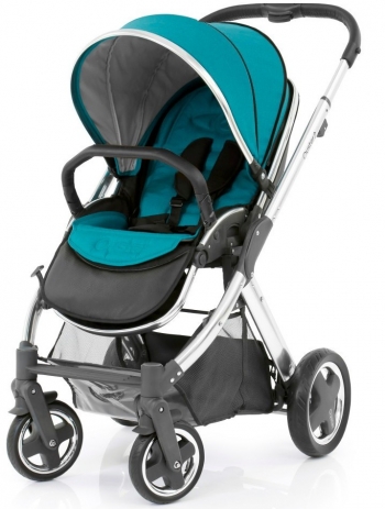 Прогулочная коляска Oyster 2 + Colour Pack (шасси Chrome/Black) — Deep Topaz