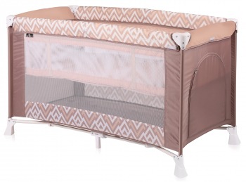 Манеж-кровать LORELLI Verona 2 — Коричнево-бежевый / Brown&Beige Lines 1940