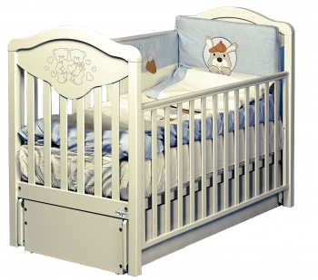 Детская кроватка-маятник Baby Italia Gioco LUX — Слоновая кость (Avorio laccato)