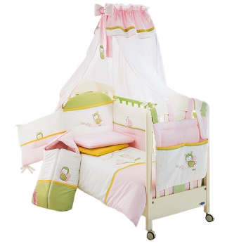 Постельный комплект Italbaby Tulipano 5 предметов  — розовый