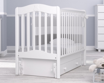 Детская кроватка Gandilyan (Гандылян) Ванечка маятник — Белый