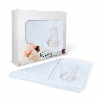 Комплект постельного белья в коляску Esspero Lui 5 предметов — Мишка Голубой