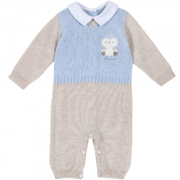 Комбинезон Chicco принт Сова, для мальчиков, цвет голубой (ошибка)