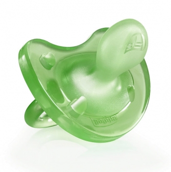 Пустышка Chicco Physio Soft, 1 шт., 4 мес.+, силикон — зеленый, 310410104