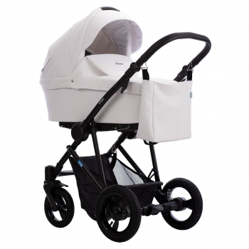 Коляска 2в1 AroTeam AMARO PRIMA  — белая кожа