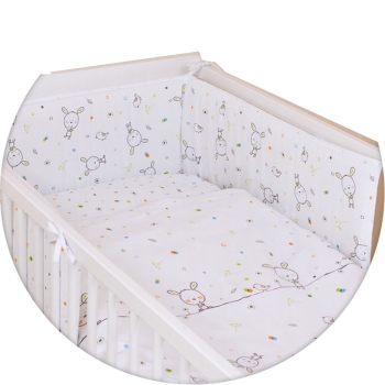 Постельное бельё Ceba Baby с принтом 3 предмета — Dream Roll-Over White Lux