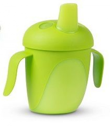 Чашка-непроливайка Canpol Tropical Bird, арт. 76/001, 240 мл, 9м+ — зеленый