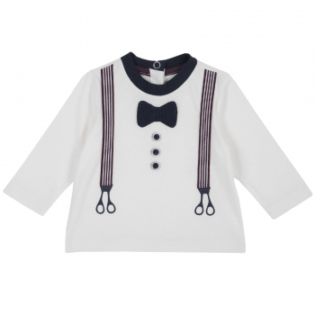 Лонгслив Chicco принт Бабочка, для мальчиков, цвет белый