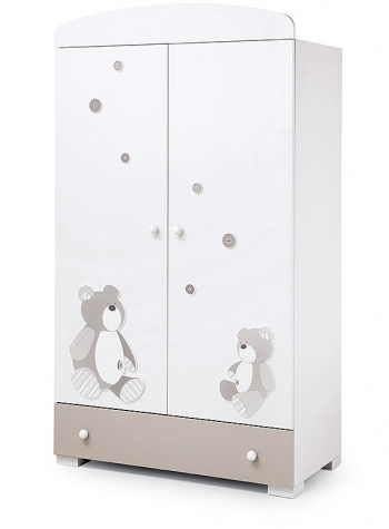 Шкаф двустворчатый Erbesi Lilo Gio — белый-песочный