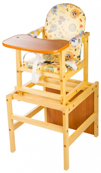 Стульчик для кормления Farfello "Октябренок" (дуб/бук) светлый — совёнок