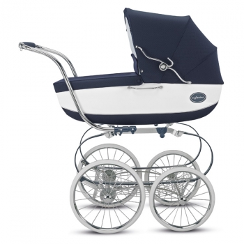 Коляска для новорожденных Inglesina Classica — JACQUARD BIANCO BLUE