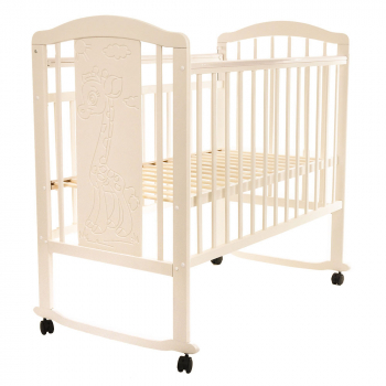 Детская кроватка Pituso Noli Жирафик (колесо-качалка) — Слоновая кость