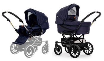 Коляска 2 в 1 Emmaljunga Edge Duo Combi Lounge (шасси Duo S Competition) — Navy